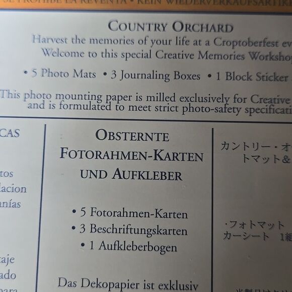 VINTAGE CREATIVE MEMORIES COUNTRY ORCHARD PHOTO MATS & STICKERS  RETIRED green - Picture 3 of 16